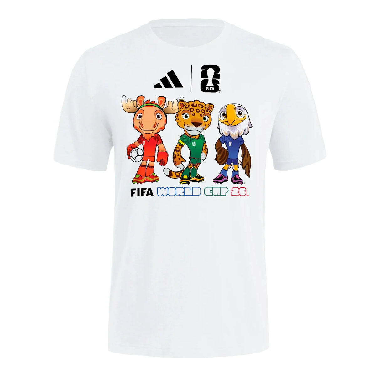 Adidas Youth FIFA World Cup Gear 2026 FIFA World Cup Mascot T-Shirt -White