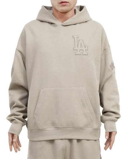 Pro Standard Los Angeles Dodgers Neutral Drop Hoodie-Taupe