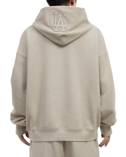 Pro Standard Los Angeles Dodgers Neutral Drop Hoodie-Taupe