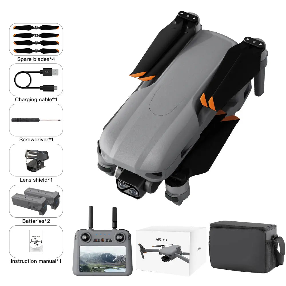 LYZRC XiL019 GPS Drone 4K HD Camera Obstacle Avoidance LCD Screen Controller Brushless Foldable Quadcopter RTF