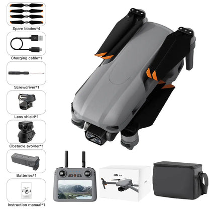 LYZRC XiL019 GPS Drone 4K HD Camera Obstacle Avoidance LCD Screen Controller Brushless Foldable Quadcopter RTF