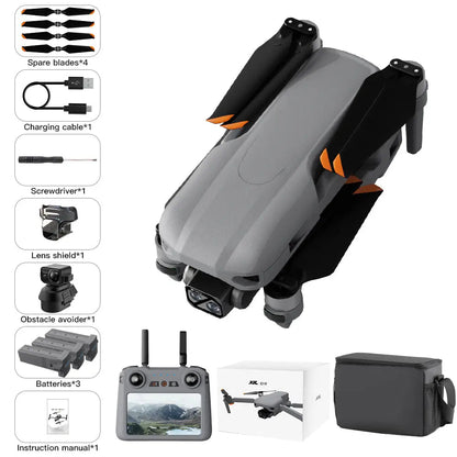 LYZRC XiL019 GPS Drone 4K HD Camera Obstacle Avoidance LCD Screen Controller Brushless Foldable Quadcopter RTF