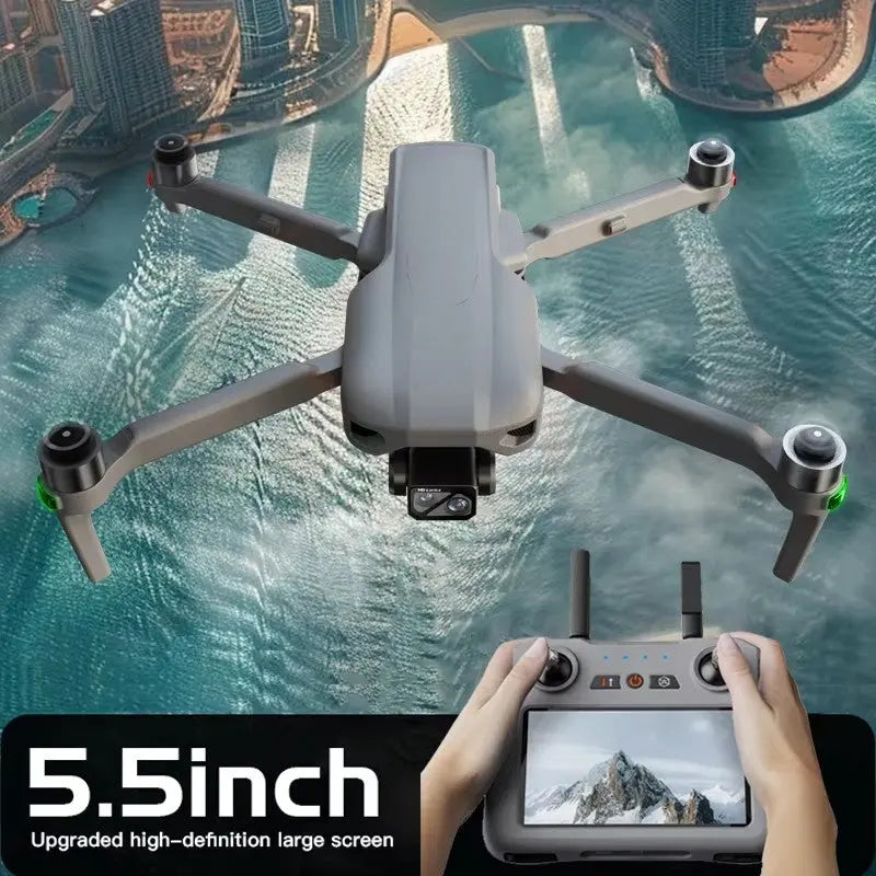 LYZRC XiL019 GPS Drone 4K HD Camera Obstacle Avoidance LCD Screen Controller Brushless Foldable Quadcopter RTF