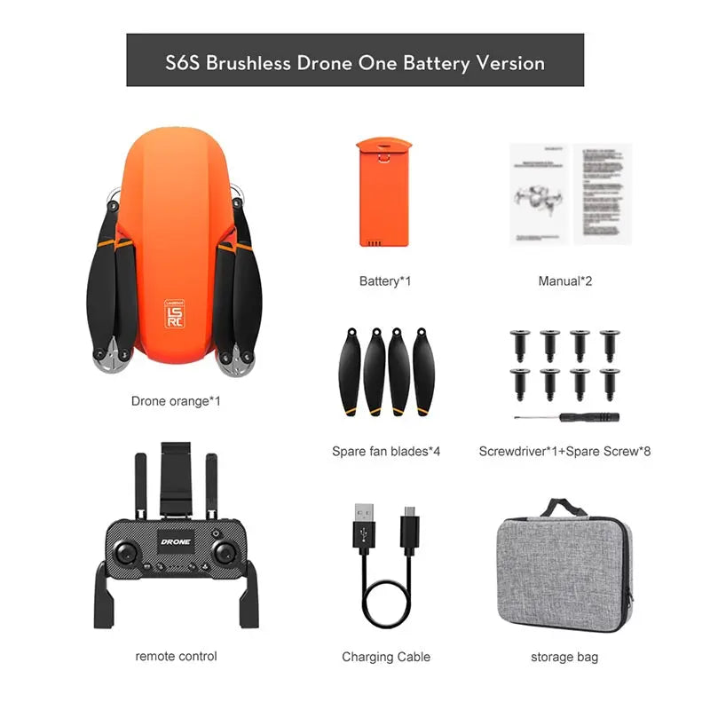 LSRC-S6S Mini Drone GPS 5G WiFi FPV 4K HD Camera Brushless Foldable Quadcopter RTF