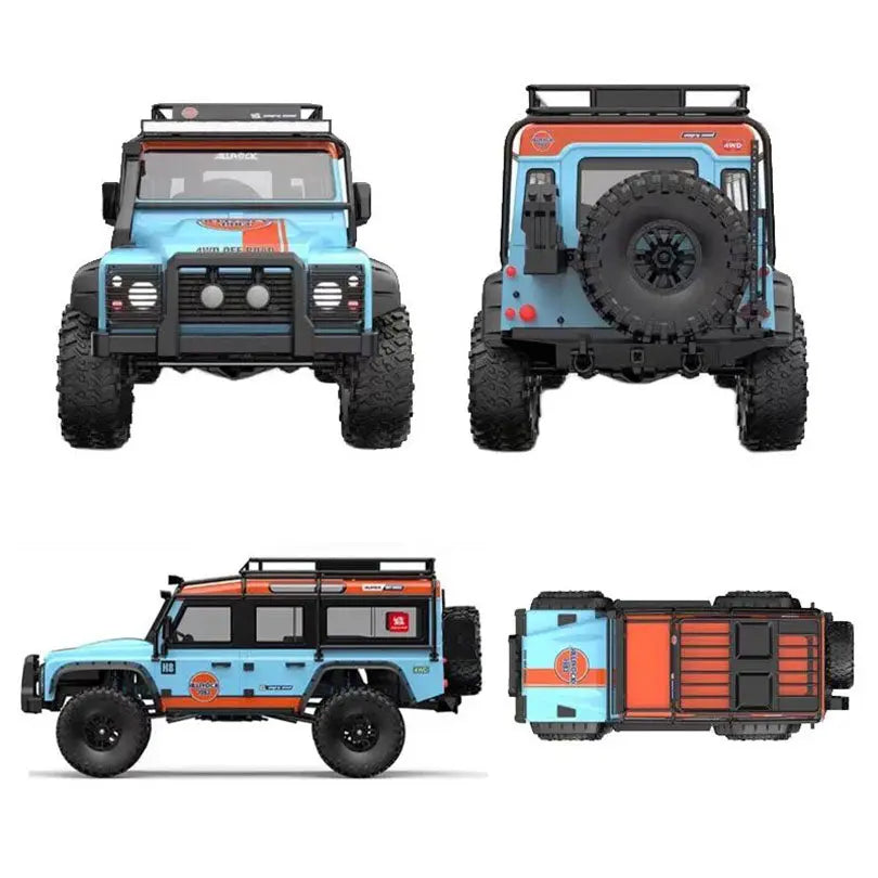 MJX H8H 1/18 Scale 4WD Brushless Simulation High Speed Off-Road RC Car Differential Lock High Low Range RTR