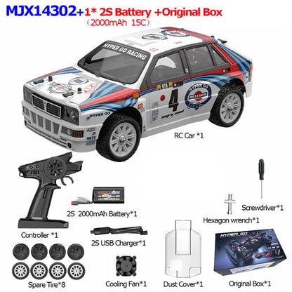 MJX Hyper Go 14301/14302 1/14 Scale 4WD Brushless Drift Rally Buggy Metal Chassis Hydraulic Shock RC Car RTR