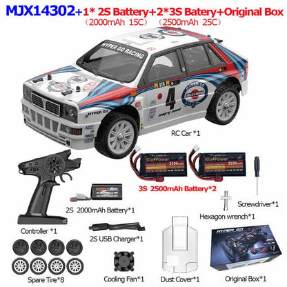 MJX Hyper Go 14301/14302 1/14 Scale 4WD Brushless Drift Rally Buggy Metal Chassis Hydraulic Shock RC Car RTR
