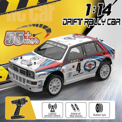 MJX Hyper Go 14301/14302 1/14 Scale 4WD Brushless Drift Rally Buggy Metal Chassis Hydraulic Shock RC Car RTR