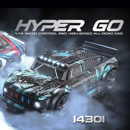 MJX Hyper Go 14301/14302 1/14 Scale 4WD Brushless Drift Rally Buggy Metal Chassis Hydraulic Shock RC Car RTR