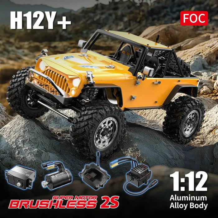 MJX Hyper Go H12Y+ 1/12 Scale 4WD Brushless 3650 BLDC Motor Aluminum Shell RC Car RTR