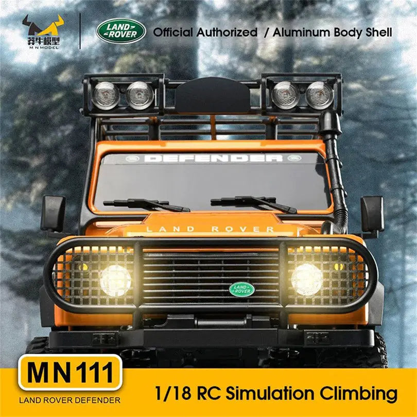 MNRC MN111 1/18 Scale 4WD RC Rock Crawler Off-Road Truck Portal Axle Alloy Shell LED Light Classic Vehicle RTR