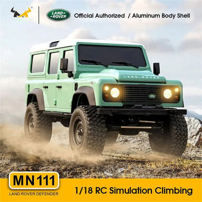 MNRC MN111 1/18 Scale 4WD RC Rock Crawler Off-Road Truck Portal Axle Alloy Shell LED Light Classic Vehicle RTR