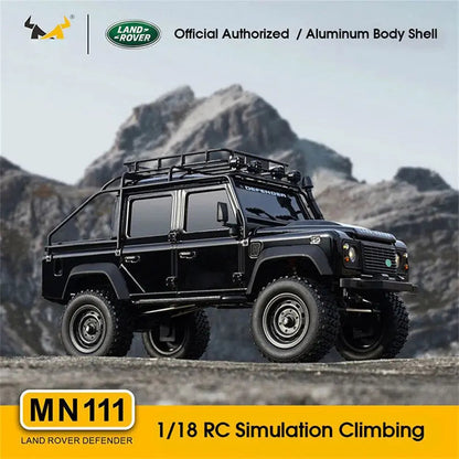 MNRC MN111 1/18 Scale 4WD RC Rock Crawler Off-Road Truck Portal Axle Alloy Shell LED Light Classic Vehicle RTR