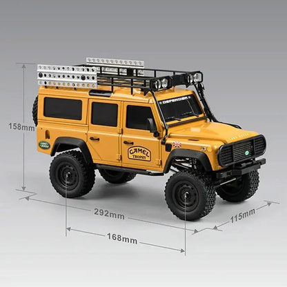 MNRC MN111 1/18 Scale 4WD RC Rock Crawler Off-Road Truck Portal Axle Alloy Shell LED Light Classic Vehicle RTR
