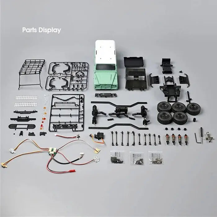 MNRC MN111 1/18 Scale 4WD RC Rock Crawler Off-Road Truck Portal Axle Alloy Shell LED Light Classic Vehicle RTR
