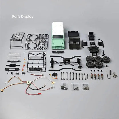 MNRC MN111 1/18 Scale 4WD RC Rock Crawler Off-Road Truck Portal Axle Alloy Shell LED Light Classic Vehicle RTR
