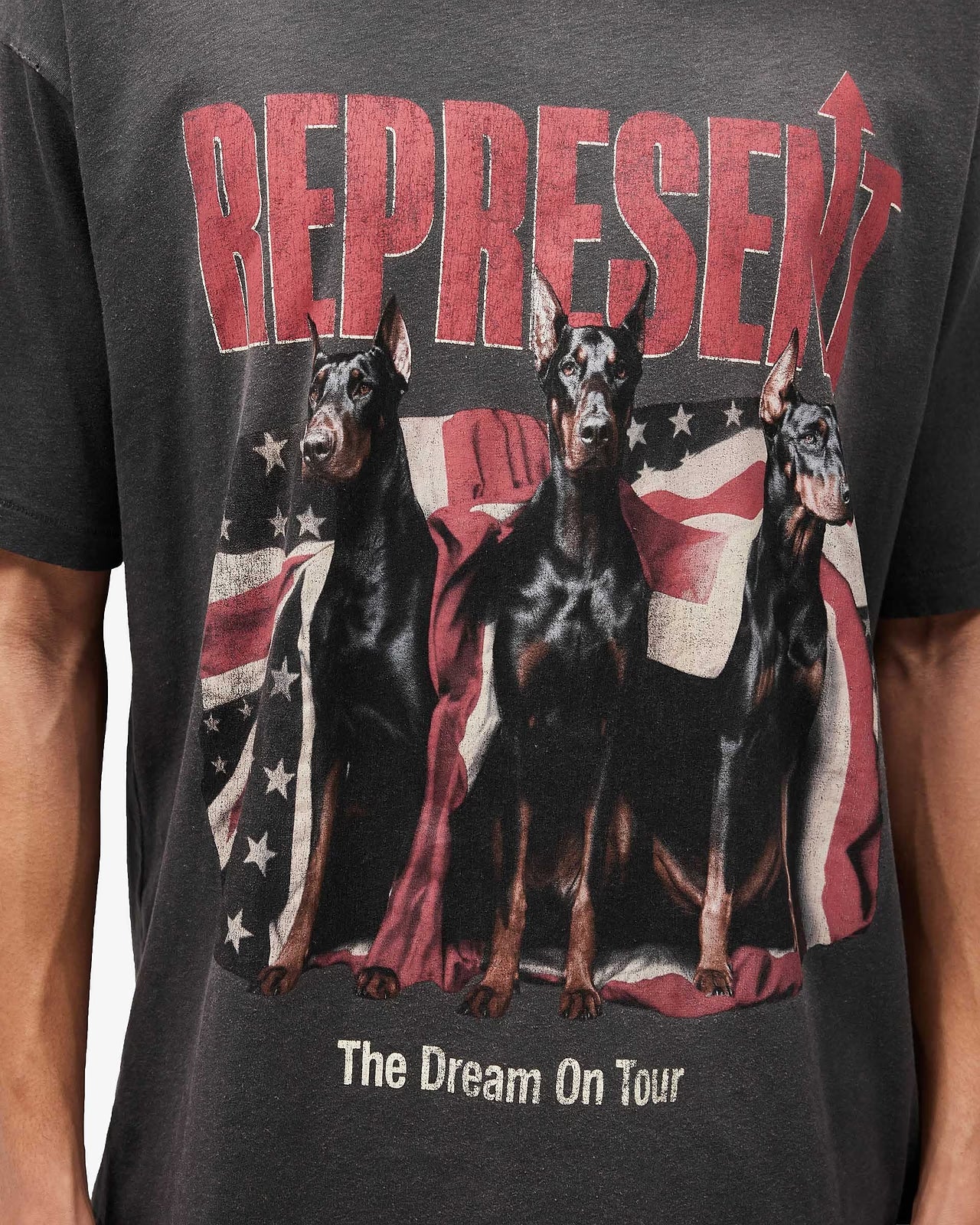 Represent Dream On Tour T-Shirt in Sun Fade Grey