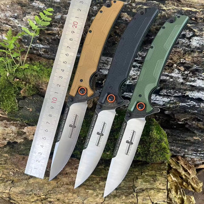 IronClad D2 Steel Folding Knife - Sandblasted Finish with G10 Handle EDC