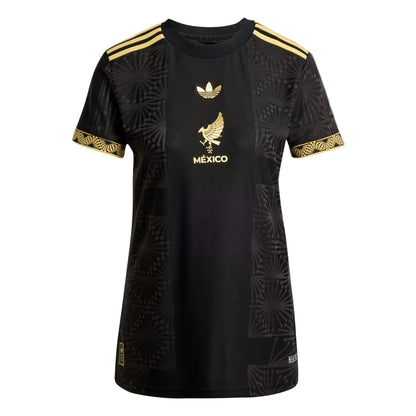 Adidas Women's Mexico FMF Authentic Jersey 2025- Black/Gold