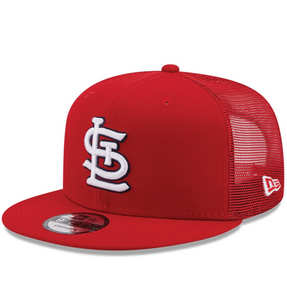 New Era St. Louis Cardinals Team Color 9FIFTY Trucker Snapback Hat-Red