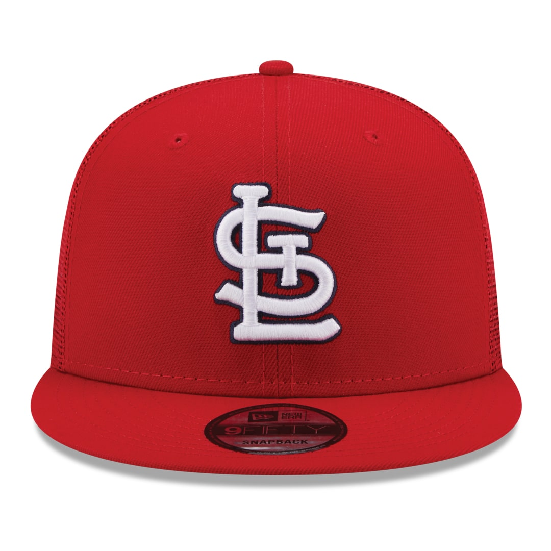 New Era St. Louis Cardinals Team Color 9FIFTY Trucker Snapback Hat-Red