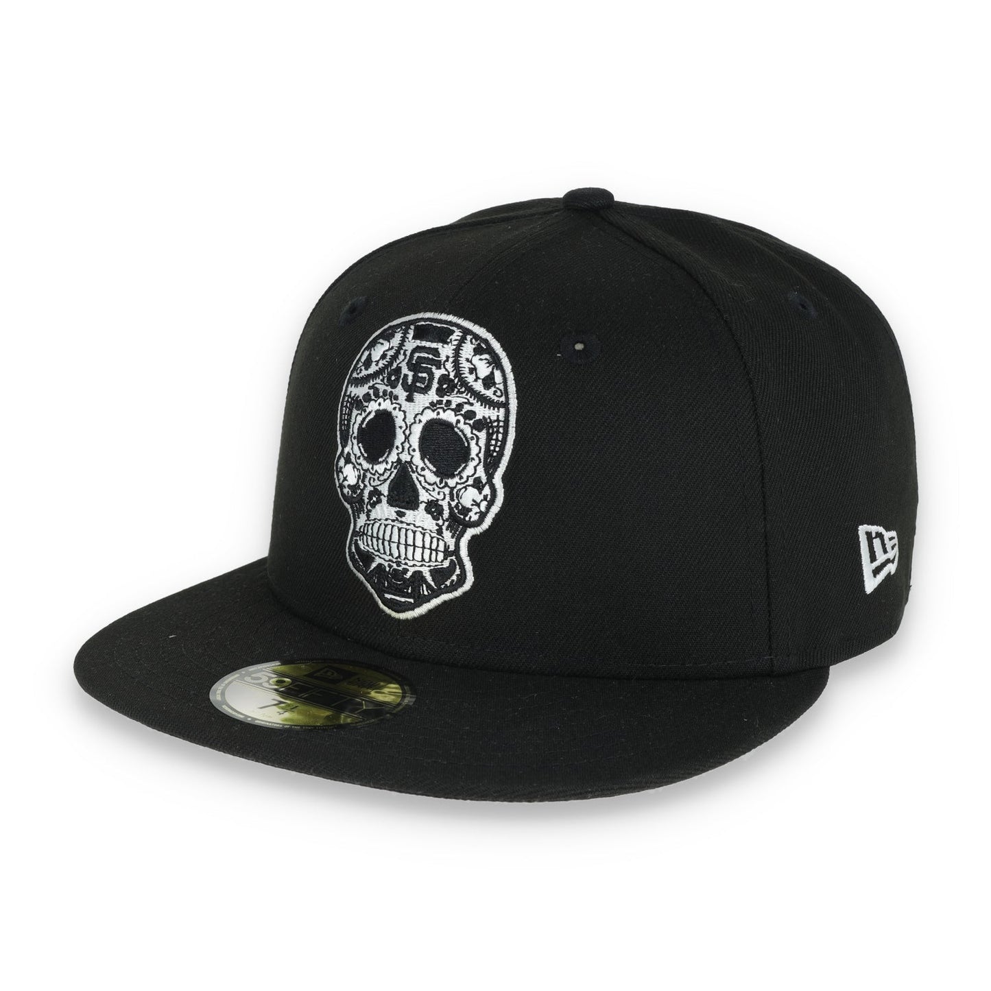 NEW ERA SAN FRANCISCO GIANTS SUGAR SKULL 59FIFTY FITTED HAT-BLACK/WHITE