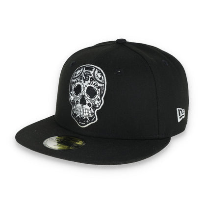 NEW ERA SAN FRANCISCO GIANTS SUGAR SKULL 59FIFTY FITTED HAT-BLACK/WHITE