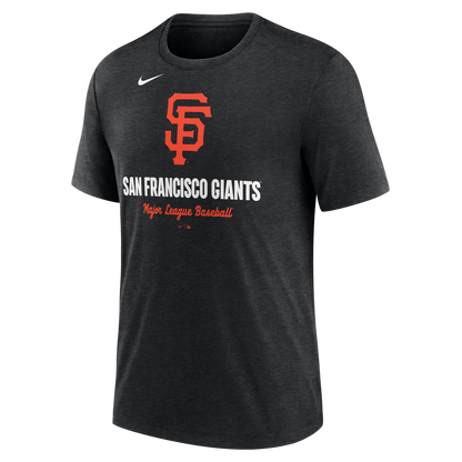 Nike San Francisco Giants MLB Logo Tri-Blend T-Shirt- Gray