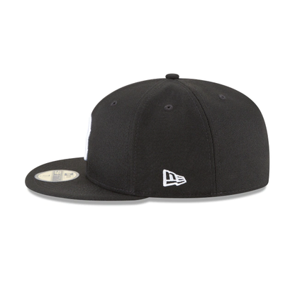 BOSTON RED SOX NEW ERA BLACK ON WHITE 59FIFTY FITTED HAT