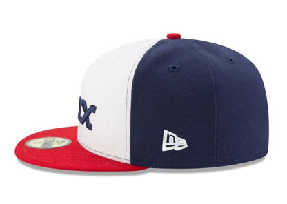 CHICAGO WHITE SOX NEW ERA ALTERNATIVE  AUTHENTIC COLLECTION 59FIFTY FITTED-ON-FIELD COLLECTION-WHITE/NAVY/RED