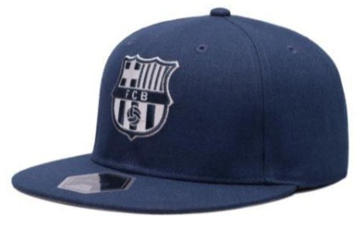FI COLLECTION FC BARCELONA BRAVEHEART FITTED HAT-NAVY
