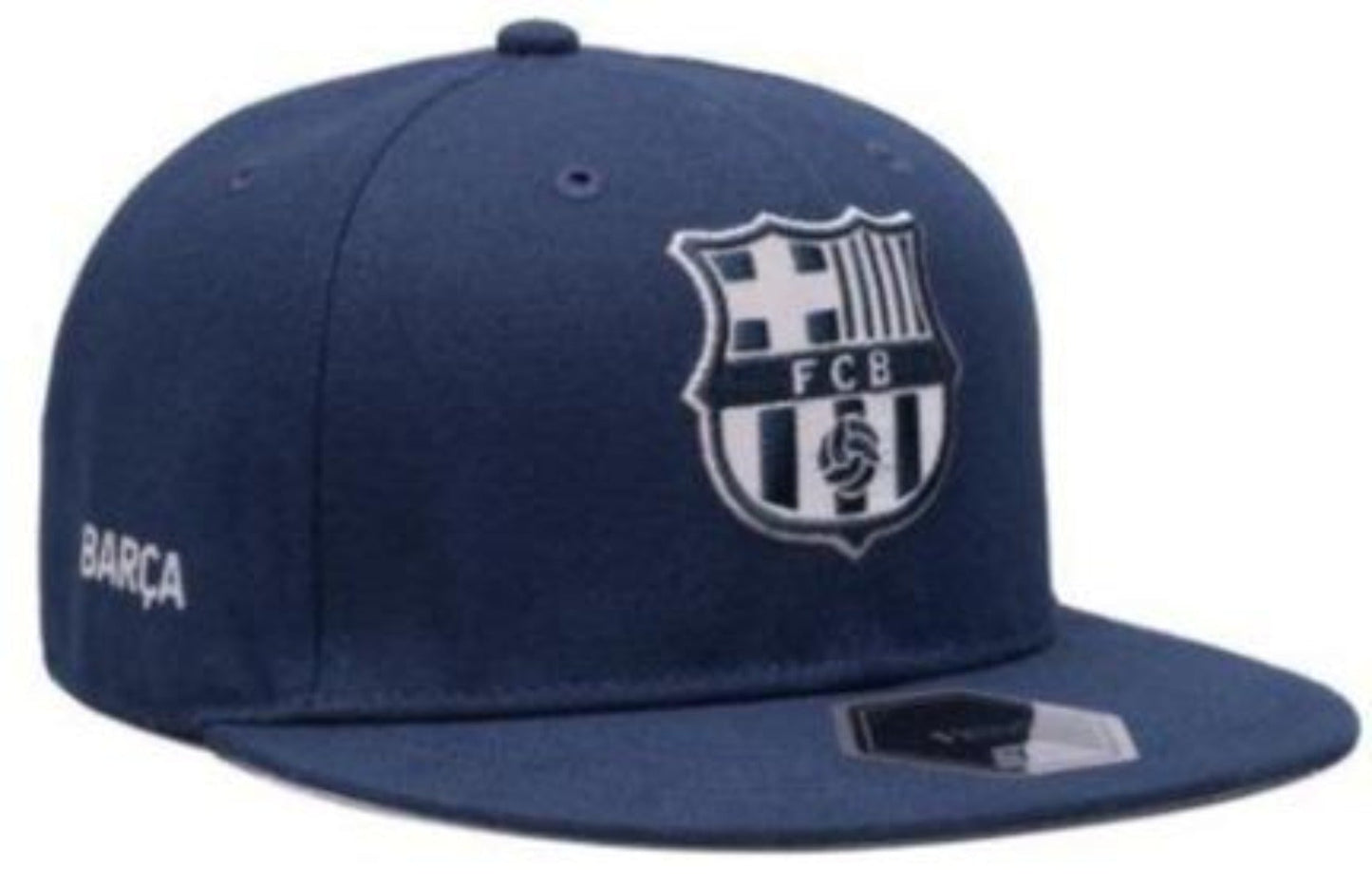 FI COLLECTION FC BARCELONA BRAVEHEART FITTED HAT-NAVY