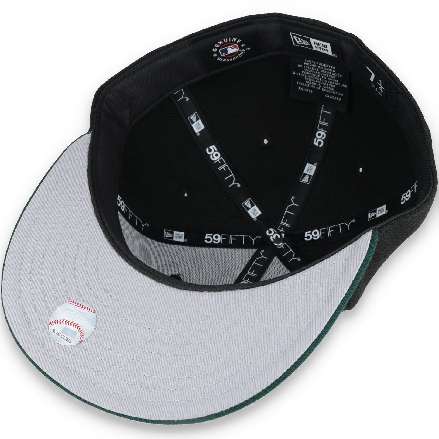 New Era 59Fifty Oakland Athletics SCRIPT CAP- BLK/GRN