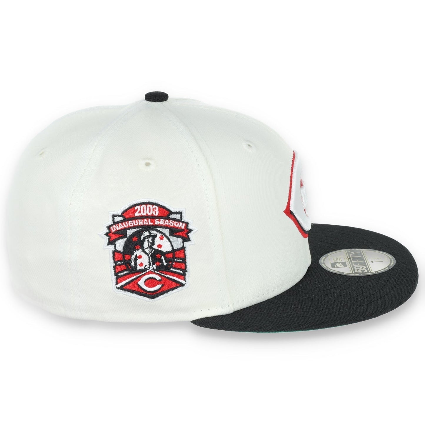 New Era Cincinnati Red Patch 59FIFTY Fitted Ivory Hat