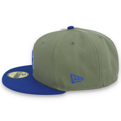 New Era Los Angeles Dodgers 60th Anniversary Side Patch 59FIFTY Fitted Hat- Olive Green