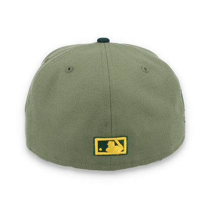 New Era Oakland Athletics 40th Anniversary Side Patch 59FIFTY Fitted Hat- Olive Green