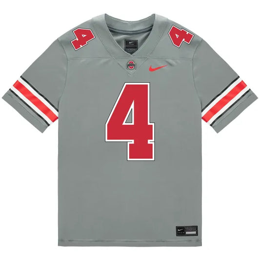 Jeremiah Smith Ohio State Buckeyes Jersey – Grey