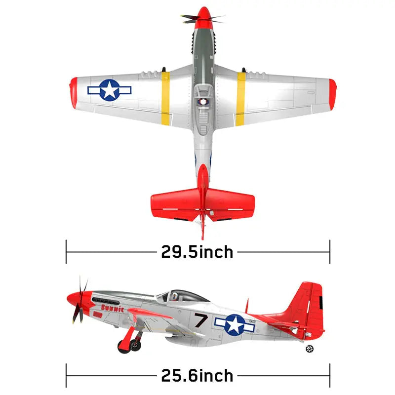 VolantexRC Mustang P-51D 768-1 750mm Wingspan EPO Warbird Scale RC Airplane RTF