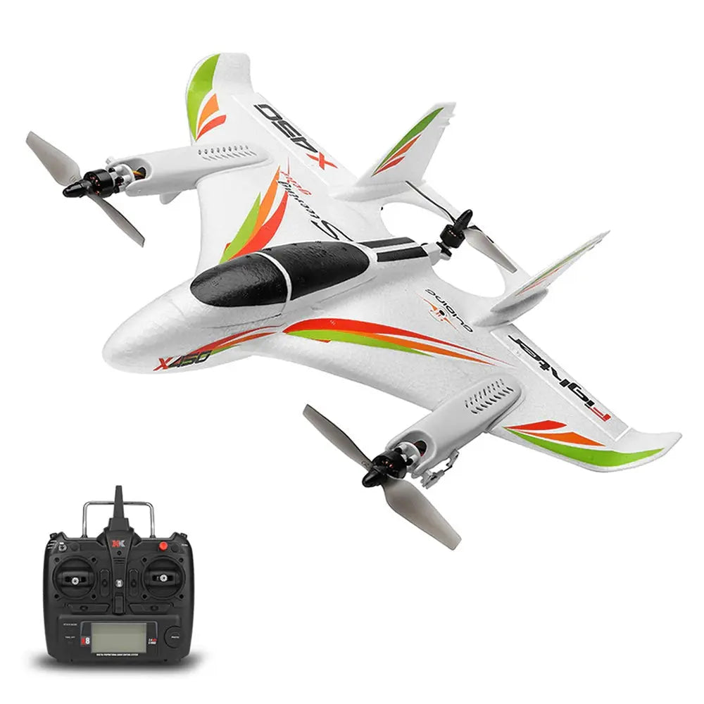 WLtoys X450 2.4G 6CH Brushless 3D/6G Vertical Take-Off LED Light Glider RC Airplane RTF