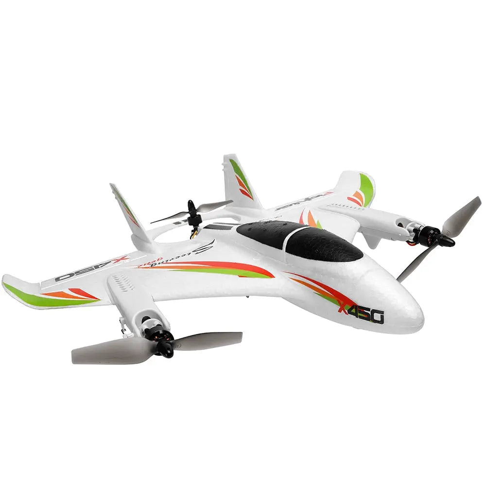 WLtoys X450 2.4G 6CH Brushless 3D/6G Vertical Take-Off LED Light Glider RC Airplane RTF
