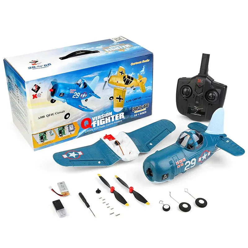 WLtoys XK A500 Q-F4U 2.4G 6CH 3D/6G Brushed Fixed Wing Glider RC Airplane RTF