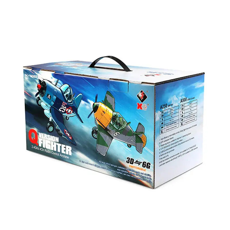 XK A250 2.4G 4CH 3D/6G 6-Axis Stunt Fighter Fixed Wing Glider RC Airplane Outdoor RTF