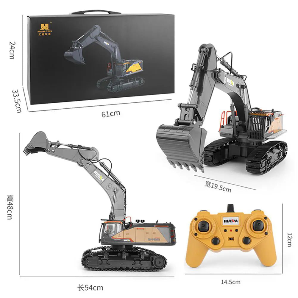 Huina 1592 1/14 Scale 22CH Alloy Excavator RC Engineering Construction Car Toy