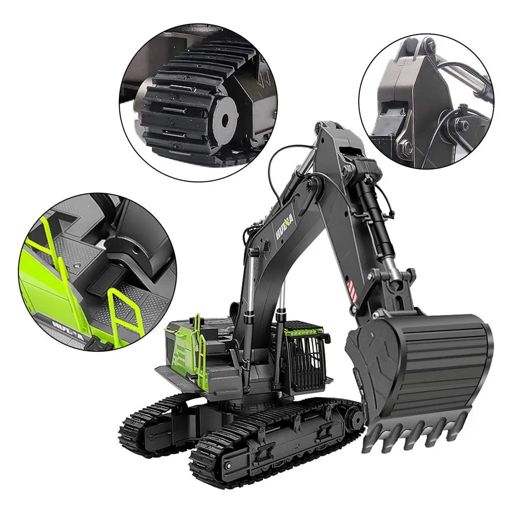 Huina 1593 1/14 Scale 2.4GHz 22CH Alloy Excavator RC Engineering Construction Car Toy
