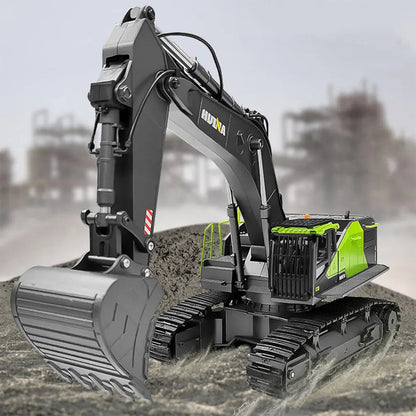 Huina 1593 1/14 Scale 2.4GHz 22CH Alloy Excavator RC Engineering Construction Car Toy