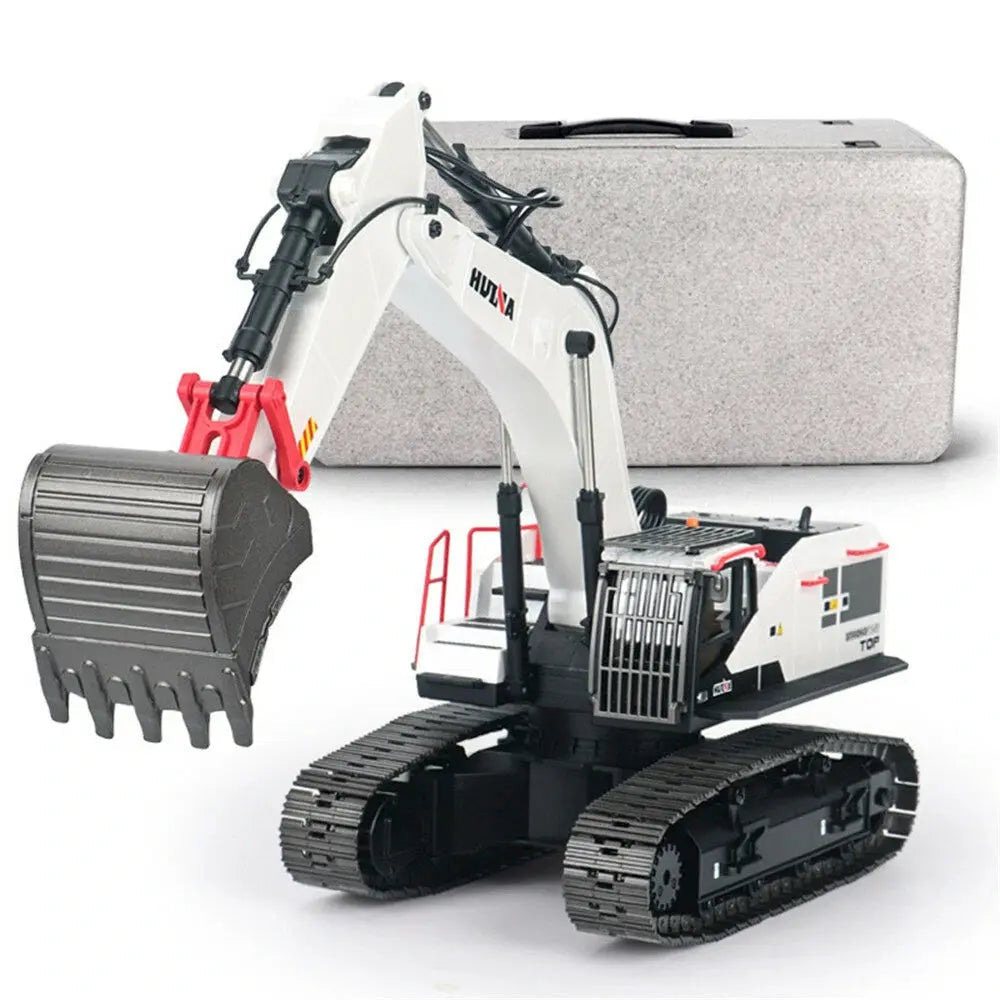 Huina 1594 1/14 Scale 2.4G 22CH Alloy Excavator with LED Light Sound RC Engineering Construction Car Toy