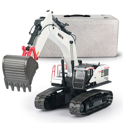 Huina 1594 1/14 Scale 2.4G 22CH Alloy Excavator with LED Light Sound RC Engineering Construction Car Toy