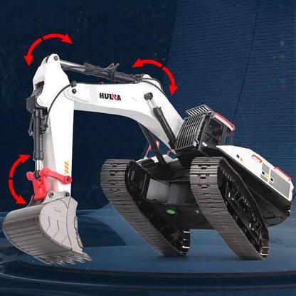 Huina 1594 1/14 Scale 2.4G 22CH Alloy Excavator with LED Light Sound RC Engineering Construction Car Toy