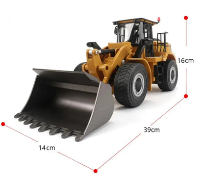Huina 1567 RC Alloy Excavator bulldozer 6CH 1:24 2.4GHz Engineering Toy Car