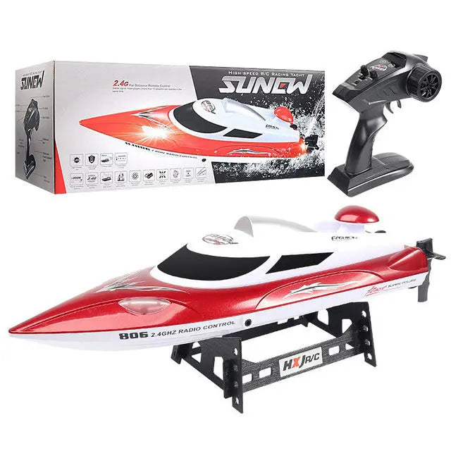 HJ806 2.4G 4CH 180° Flip Waterproof 35km/h High Speed RC Racing Speedboat RTR